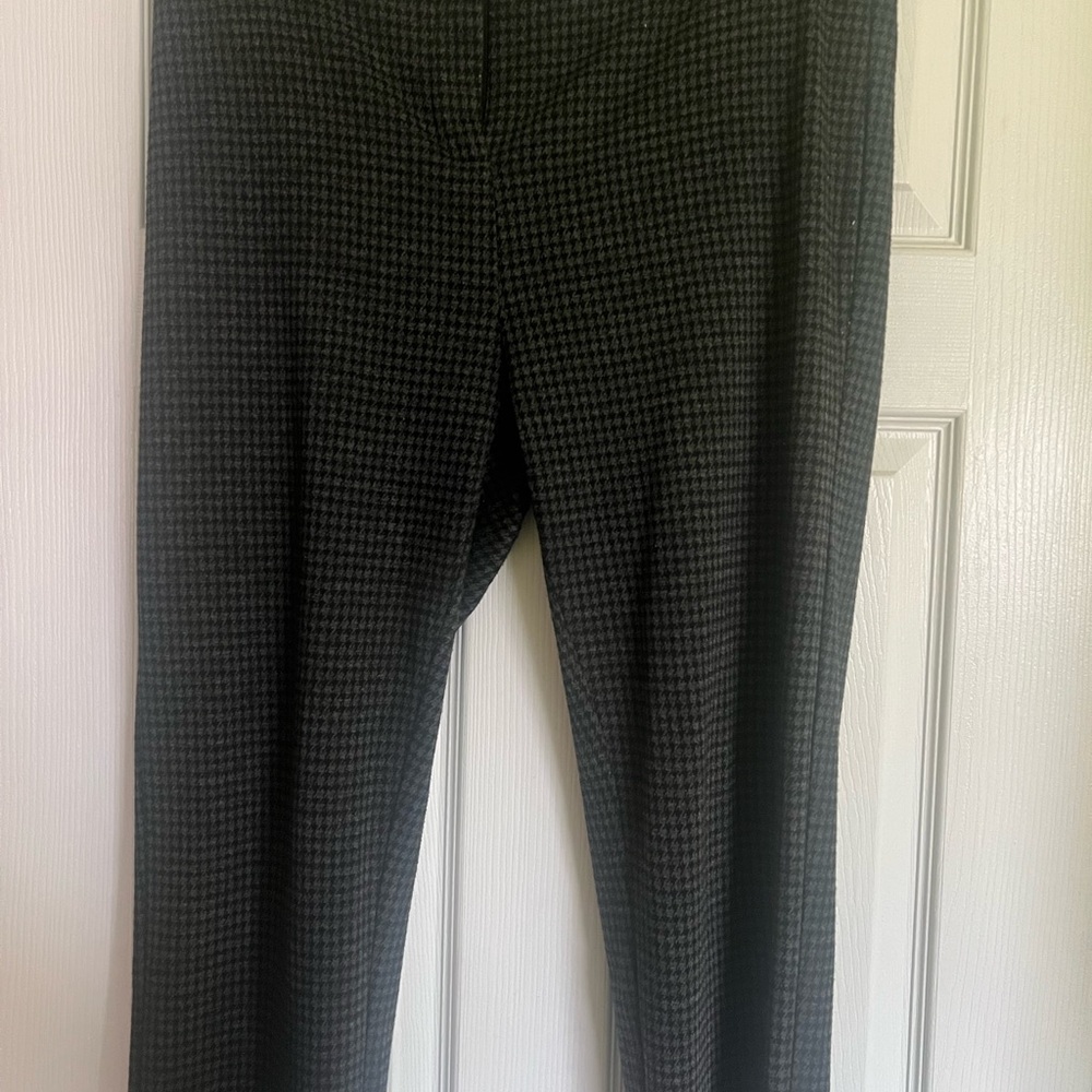 Elegant Black Houndstooth Women's Pants